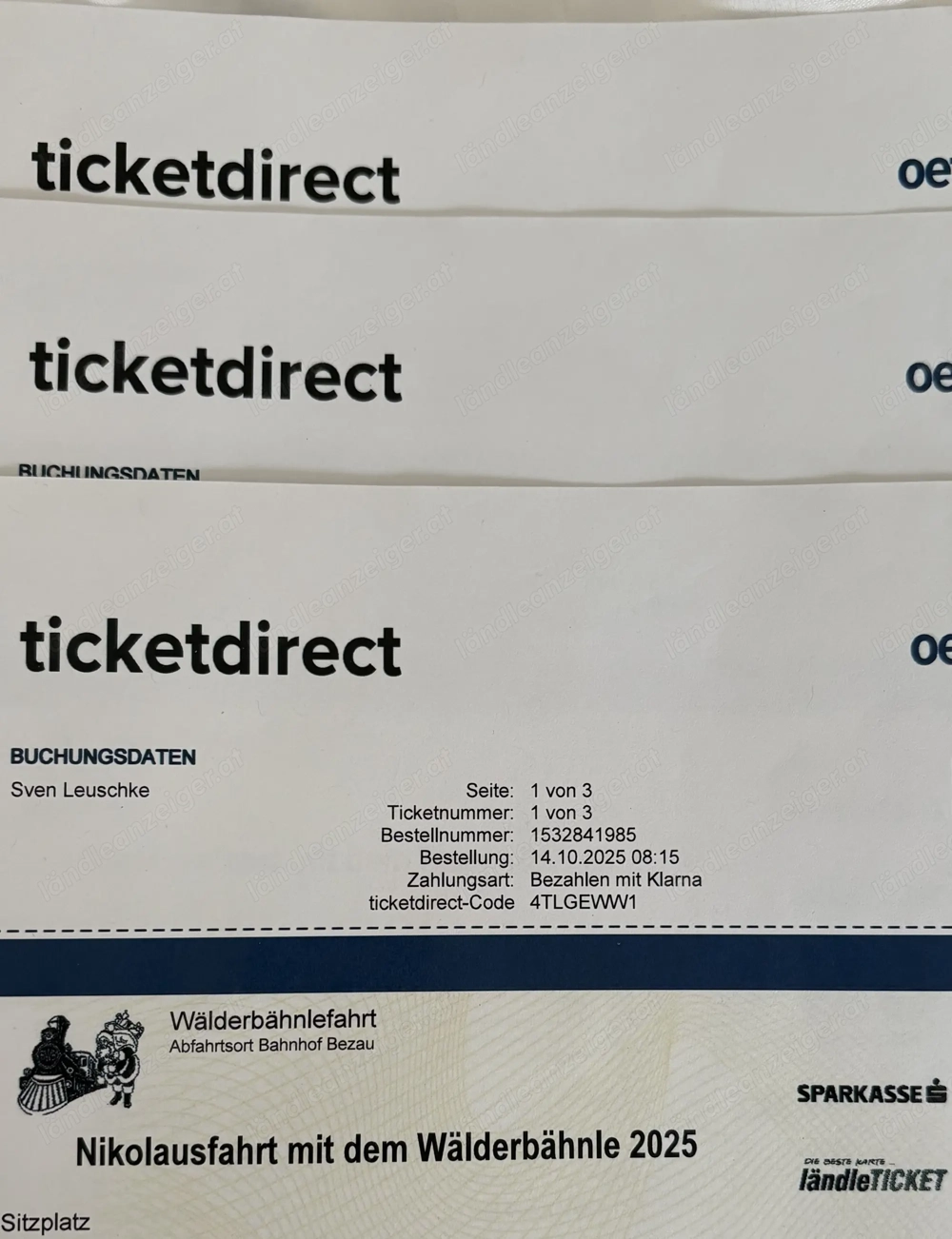 Tickets für Wälderbahn am 06.12.2025 15.00 Uhr