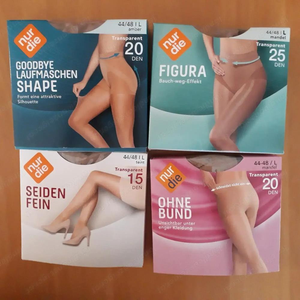 4 KOMPLETT NEUE Strumpfhosen der Marke "NUR DIE", Gr. 44-48, verschiedene Arten