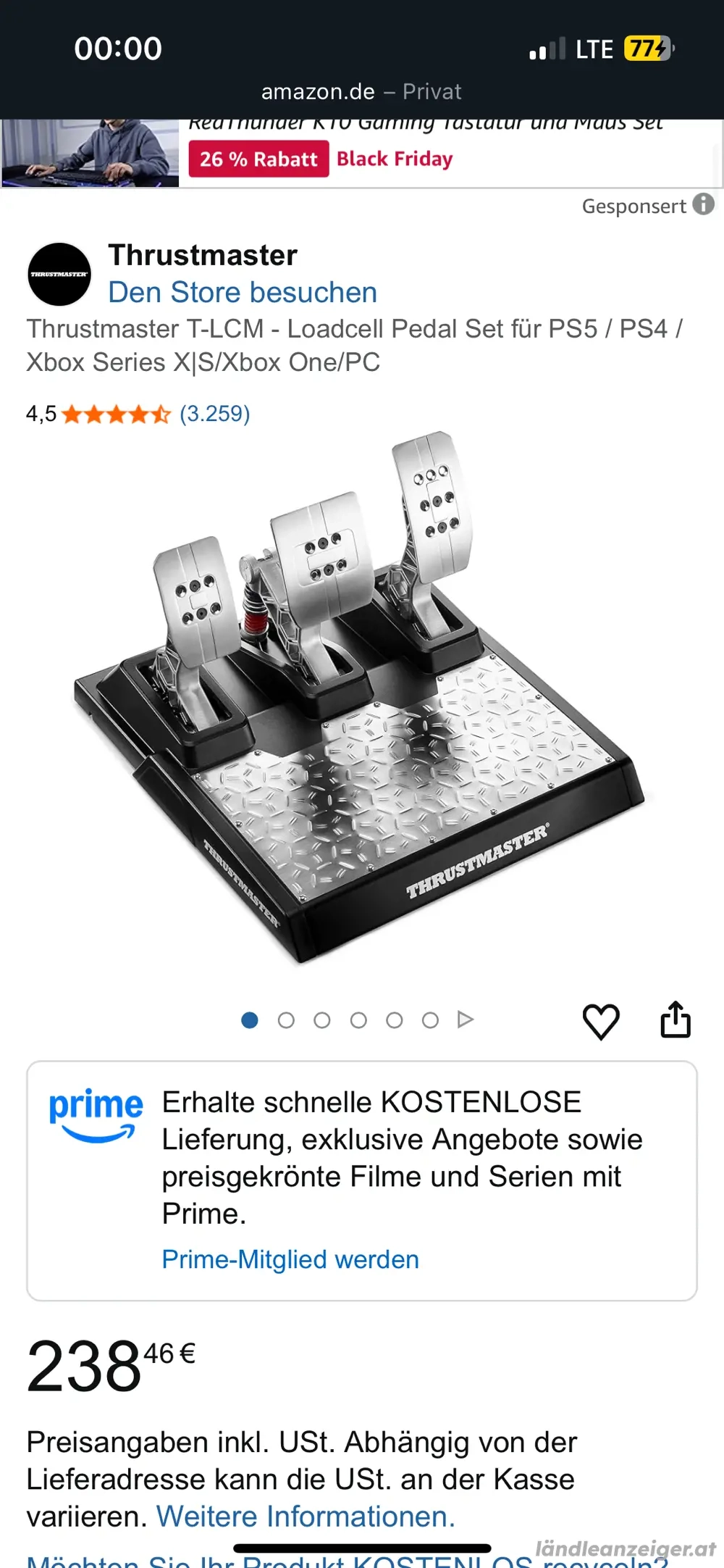 Thrustmaster Loadcell Pedal mit OVP