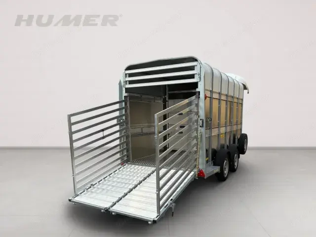 HUMER Tier- und Viehtransporter TA510G12 Vieh - Klappe + Türe 372x178x212 3500 kg 16"