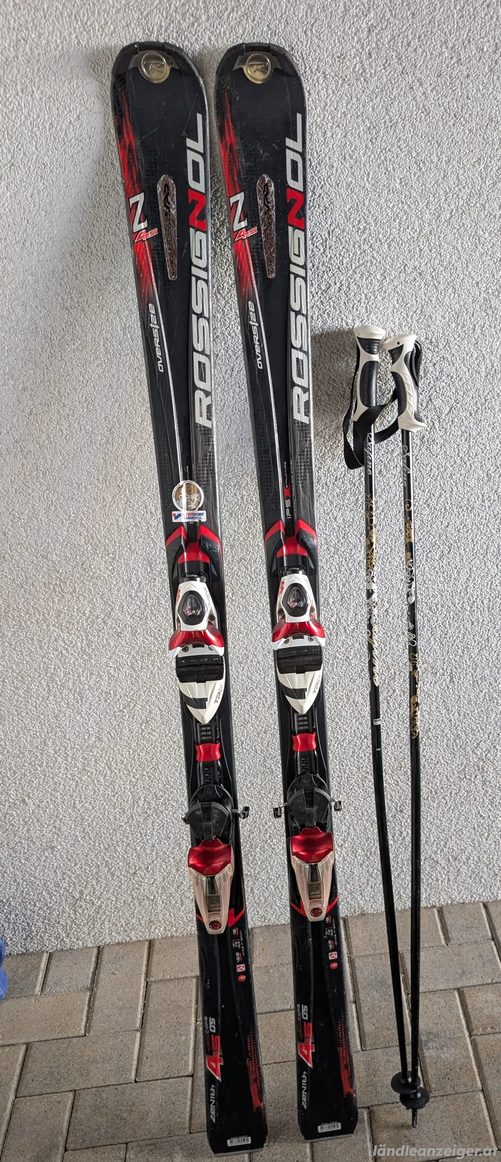 Rossignol Carving Schi 162 cm inkl. Stöcke 125 cm