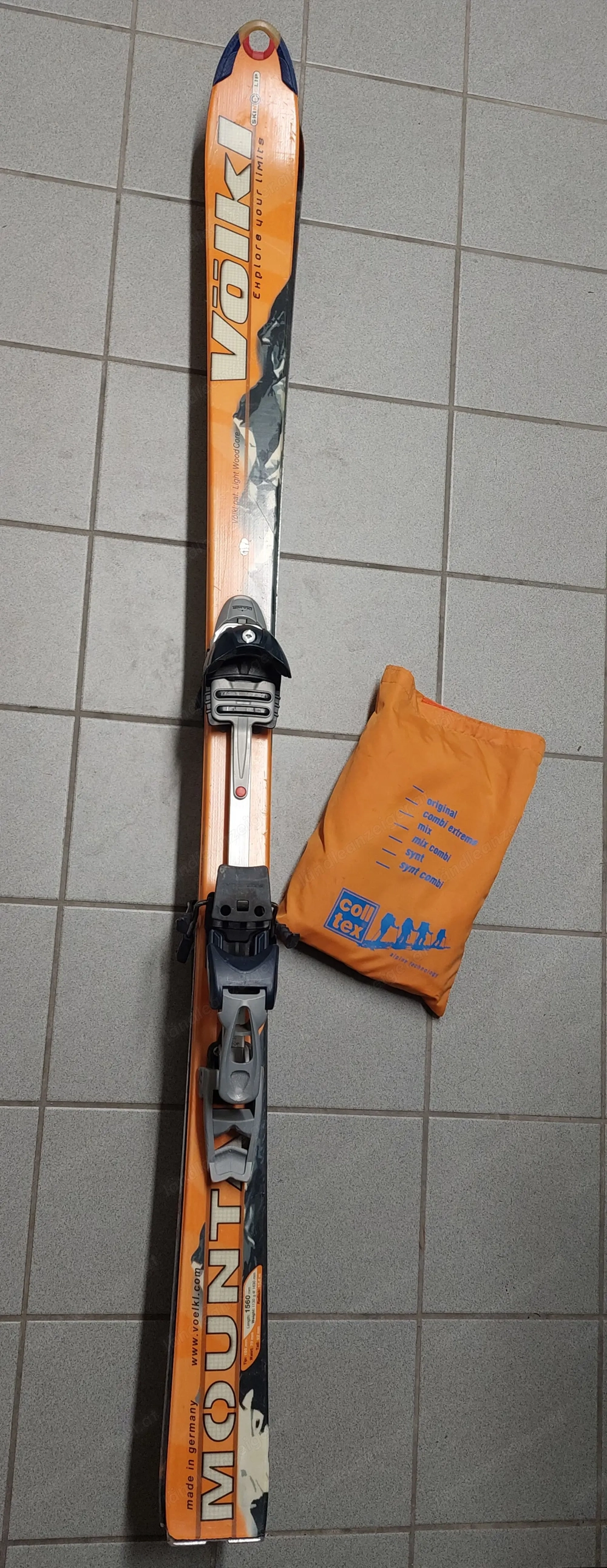 Tourenski mit Fellen und Fritschi Swiss Bindung Diamir 150cm