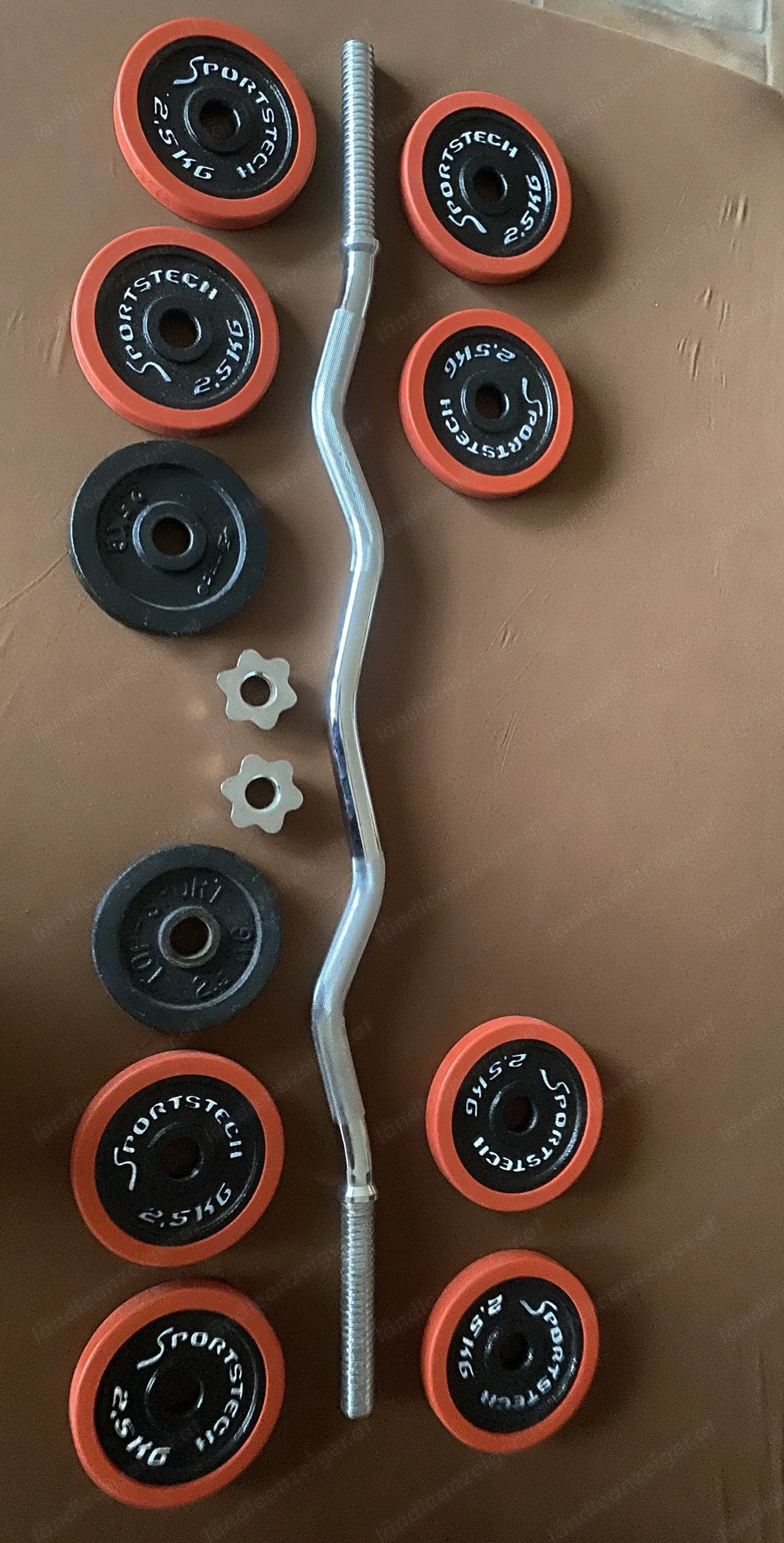 SZ Stange 1,20m und 10x2,5 kg Gewichtsscheiben dazu