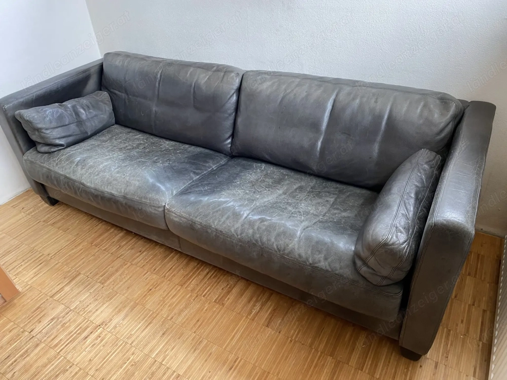 Verschenke Ledersofa