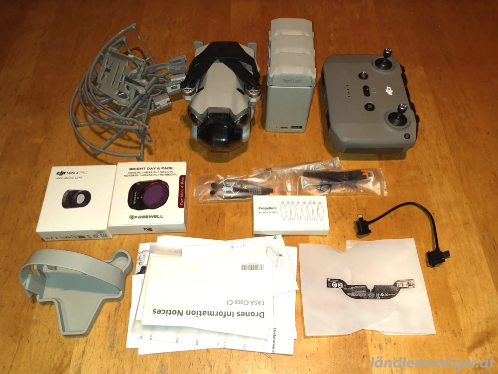 DJI Mini 4 Pro, mehr Zubehör als Fly More Combo, C1, bis 500m Höhe, RC-N2 Fb.
