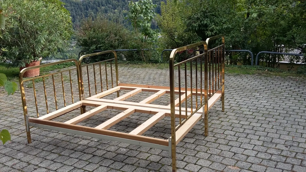 Wunderschönes ca. 100 Jahre altes Messingbett   seltenes Liebhaberstück & echter Blickfang