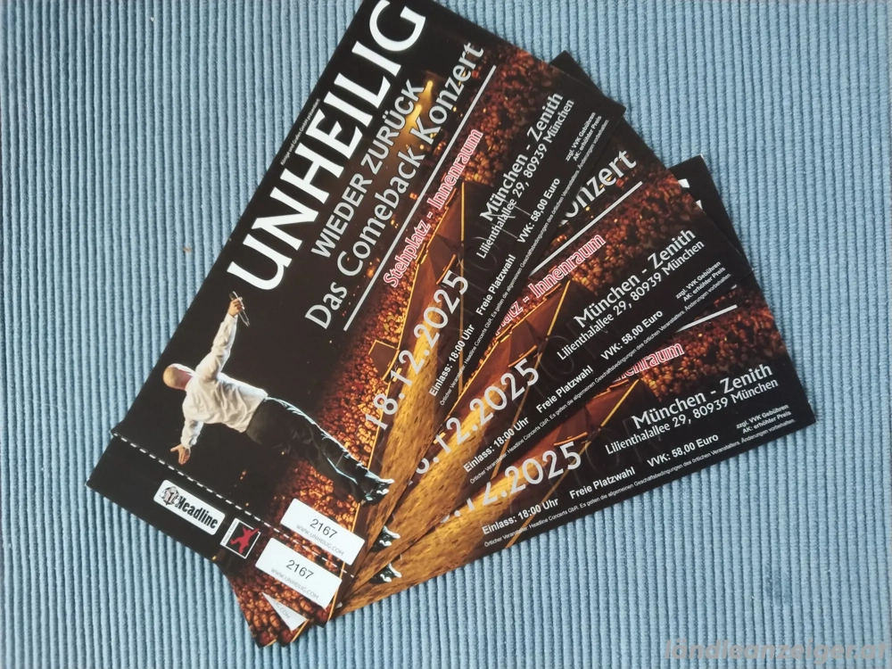 Tickets "Unheilig" wieder zurück - das Comeback Konzert 