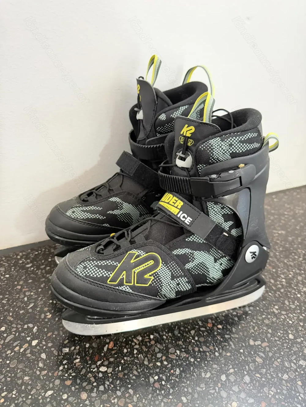 K2 Skates Jungen Schlittschuhe Raider Ice, green   black - yellow, 35 - 40