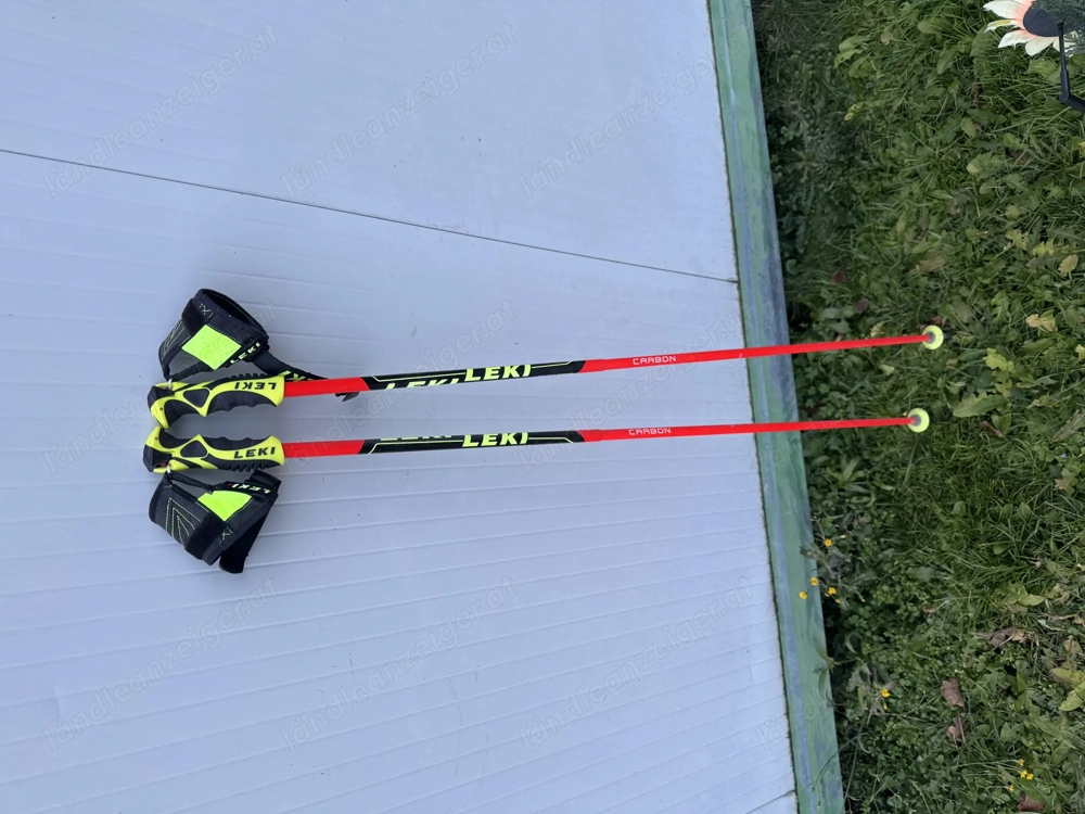 Leki wcr sl 3d carbon ski stöcke 125cm 50 slalom venom race 