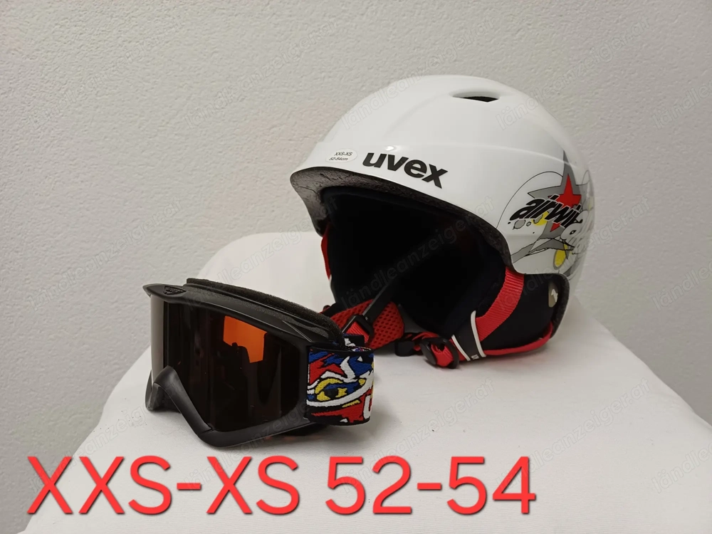Verkaufe Kinderskihelm mit Skibrille Größe XXS-XS   52-54 cm