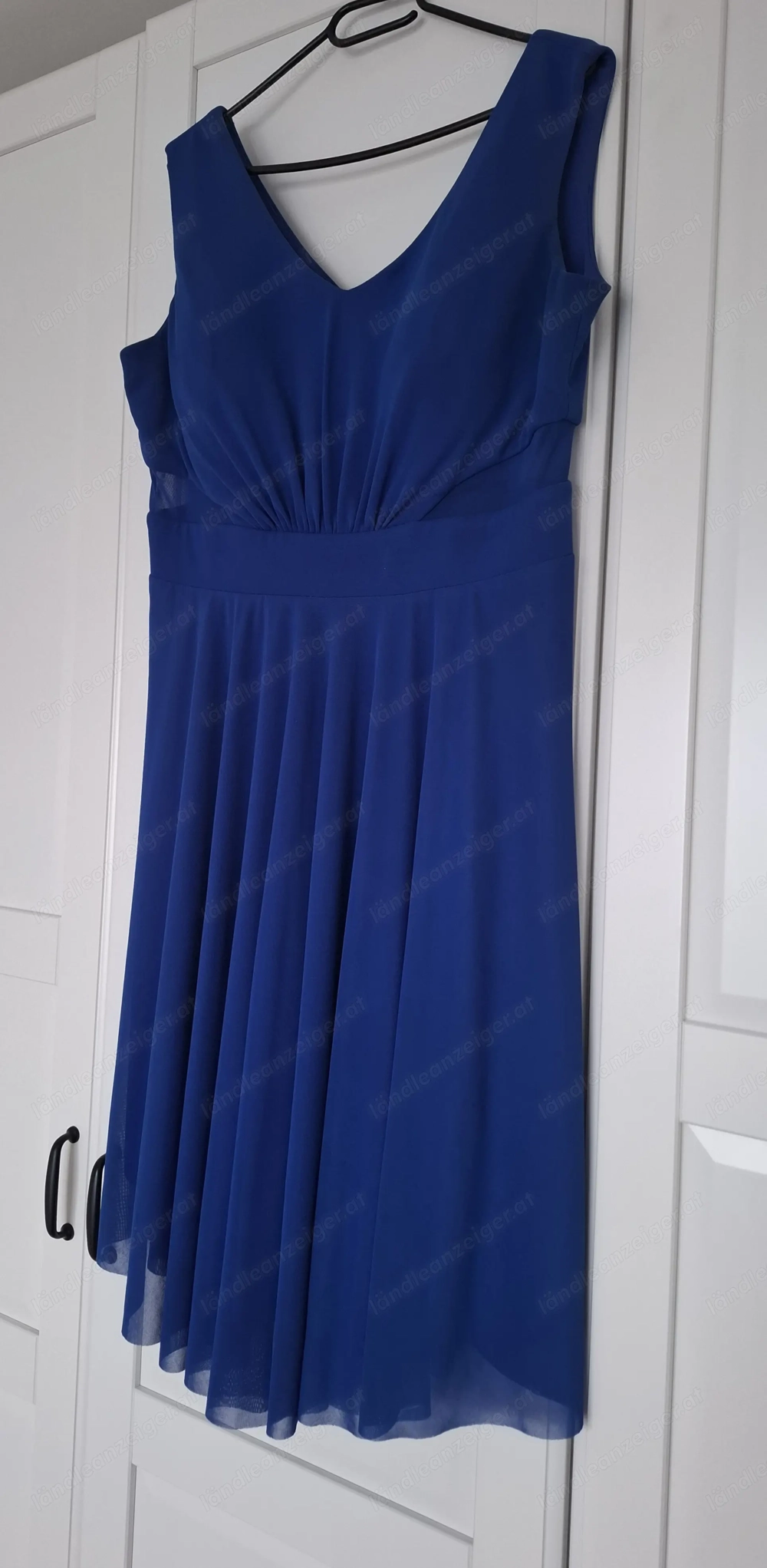 Elegante Abendkleider Ballkleid neu königsblau + schwarz