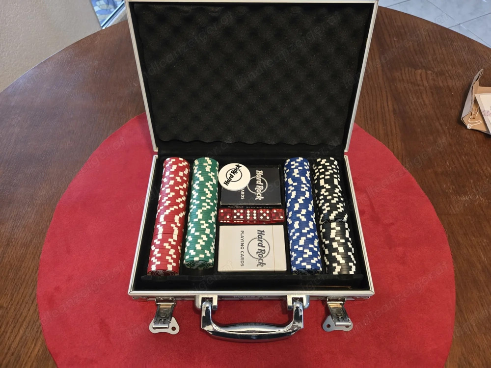 Hard Rock Café Poker Set im Koffer
