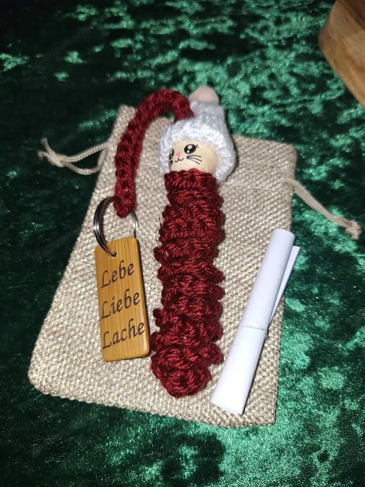 Glückswürmchen Schlüssel Anhänger Geschenk mit Spruch 2,50 