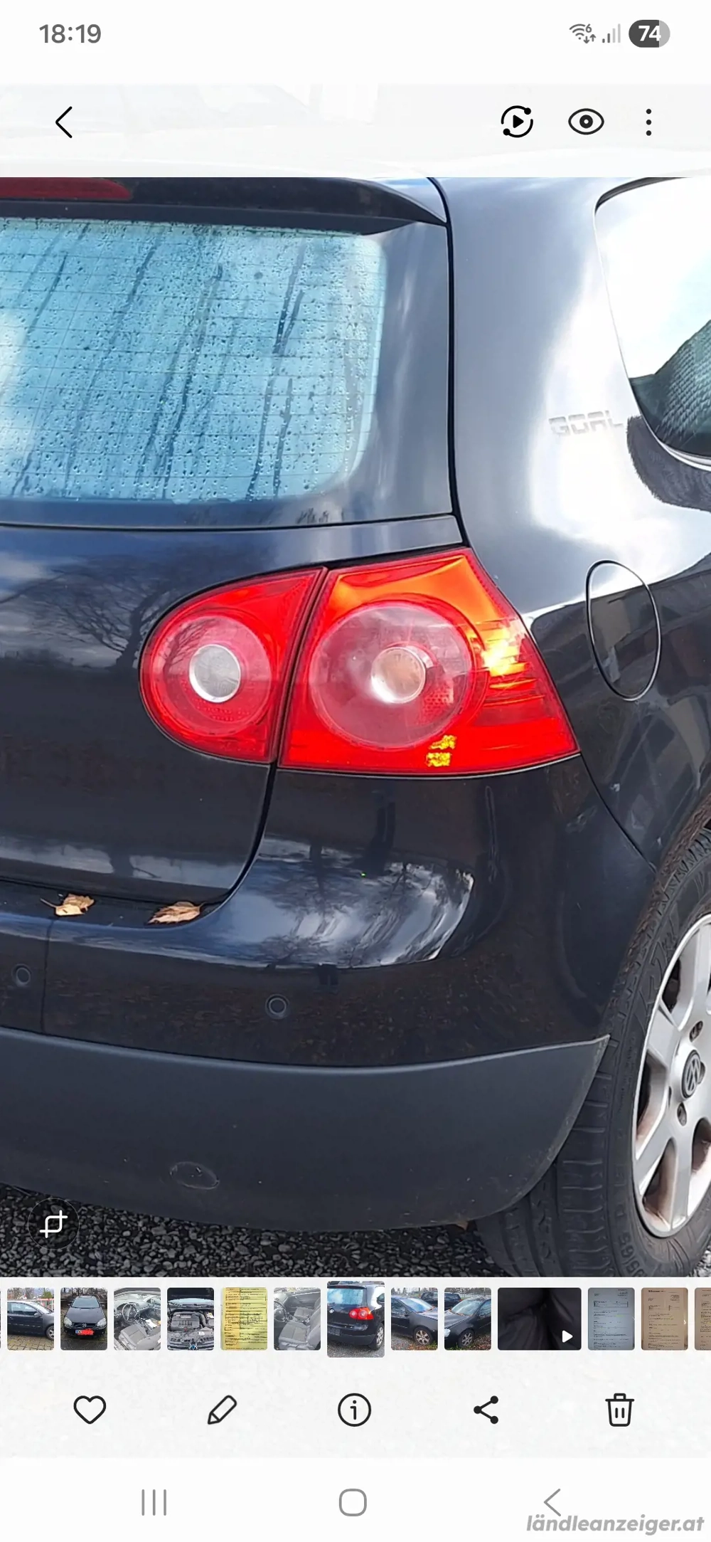 Vw golf 5 Stoßstange hinten Heckschürze schwarz LC9Z Black Magic PDC  5 (1K1) 