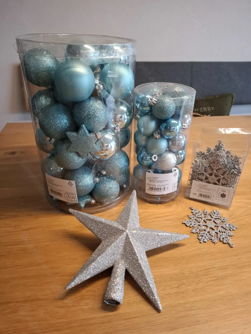 Christbaumkugeln türkis