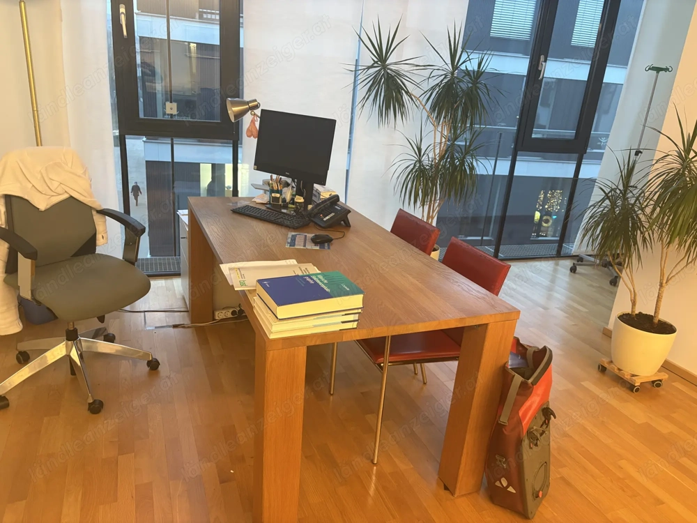 Schreibtisch Massivholz Eiche B 80 cm, Länge 180 cm zu verkaufen