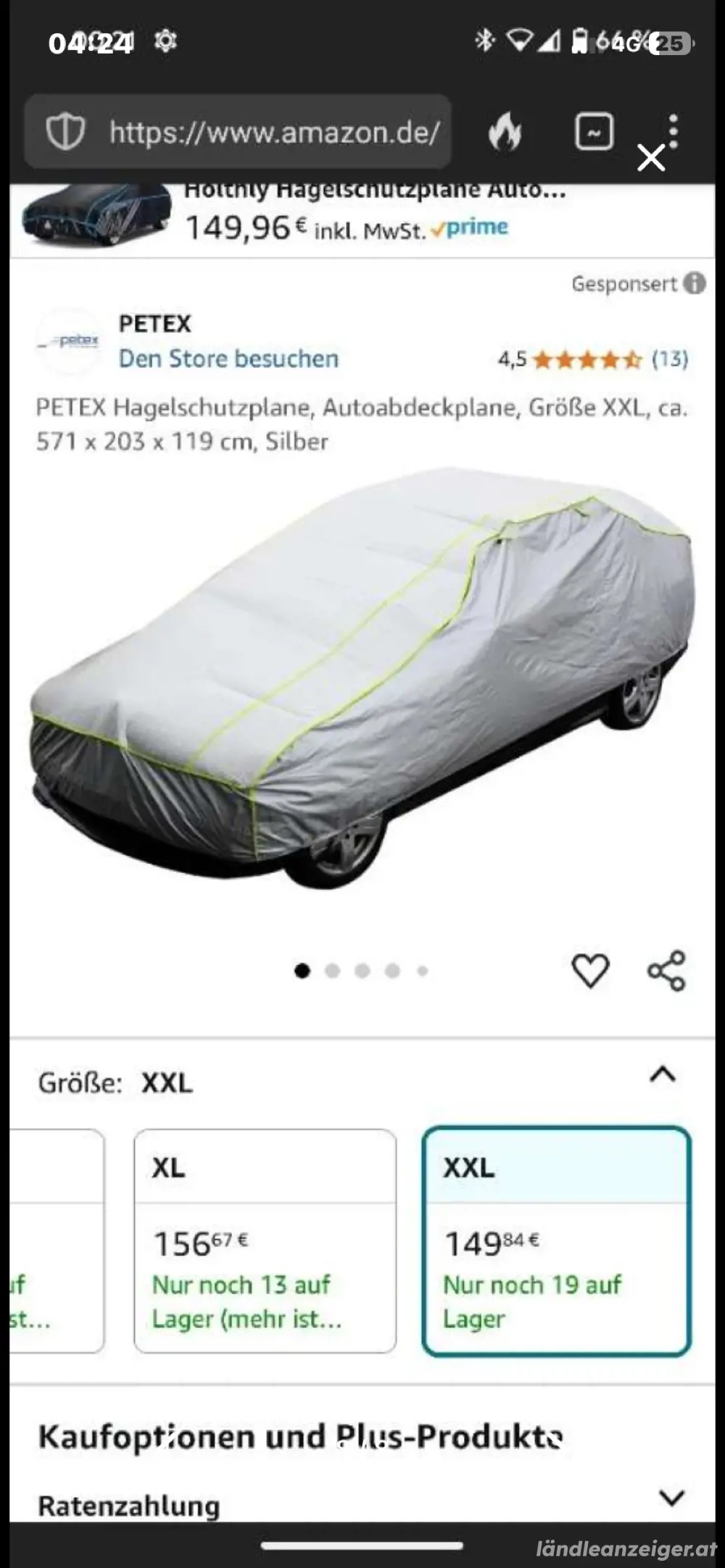 Hagelschutzplane, Auto Abdeckplane