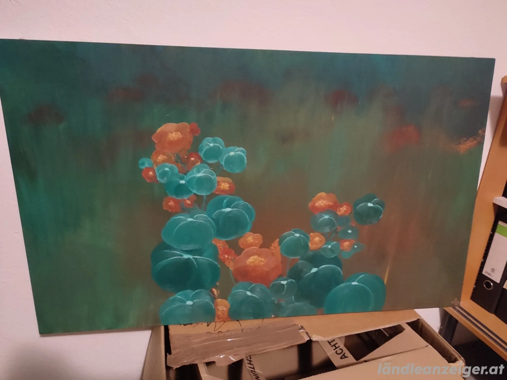 Ölgemälde Kapuzinerkresse 