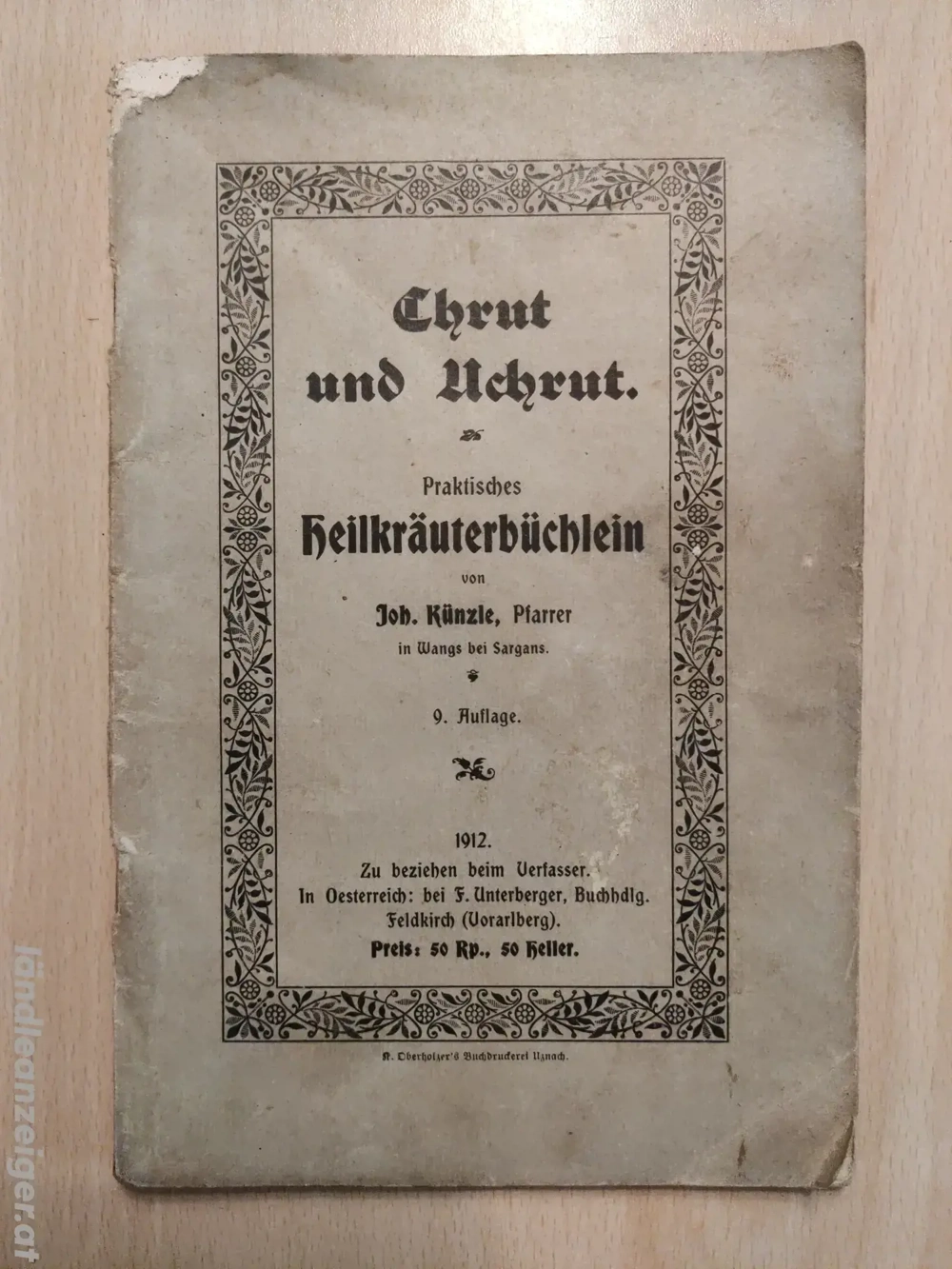Heilkräuter-Buch 1912: Chrut und Uchrut