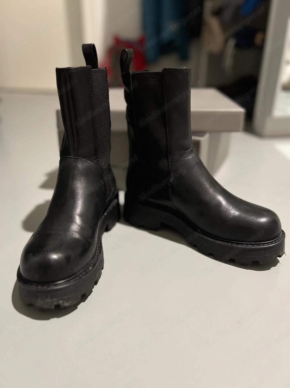 Vagabond Lederstiefelette, Schwarz, Gr. 36