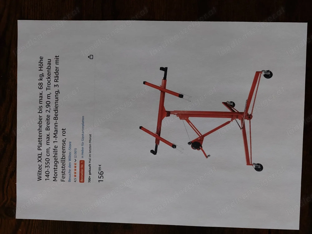 Plattenheber neuwertig