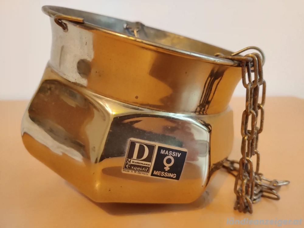 Vintage Messing-Pflanzentopf