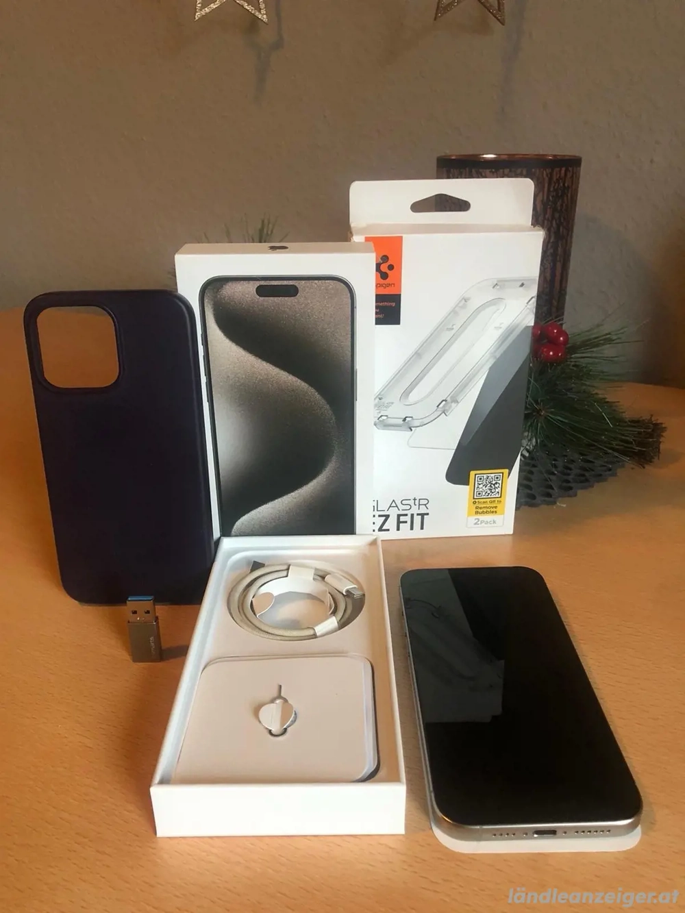 Apple iphone 15 pro max 256gb titan natur