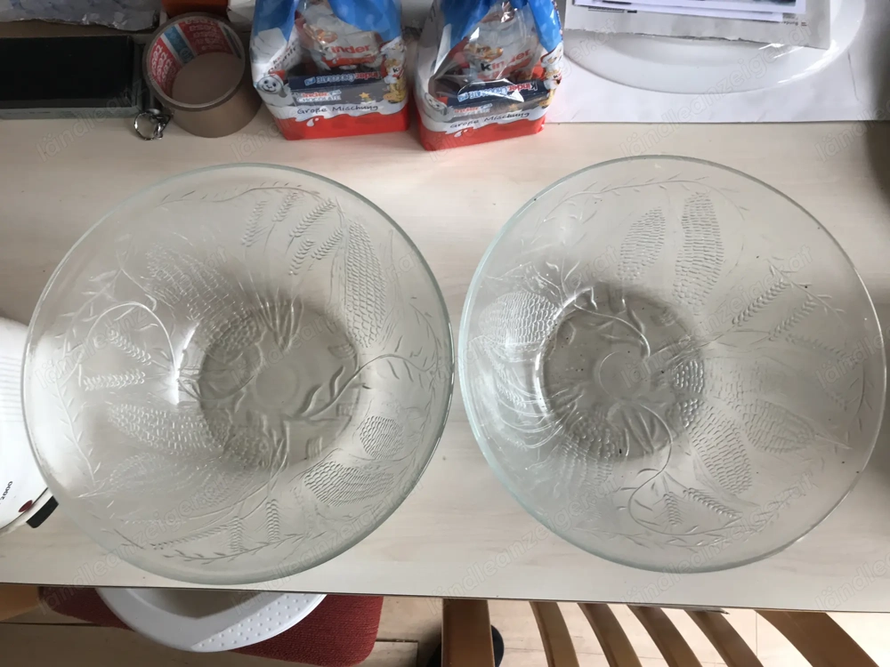 Glasschale Glasschalen sehr groß große unbeschädigt