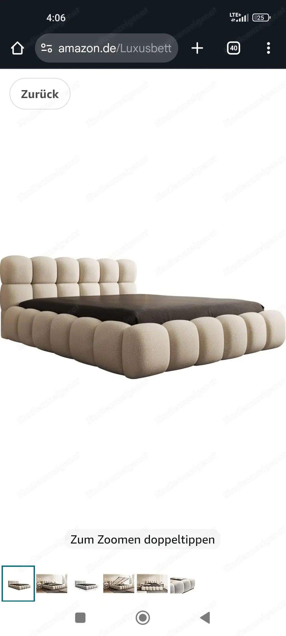 Designer Polsterbett neu