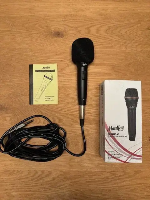 Dynamisches Mikrofon mit 16ft 5m XLR Kabel, 6,35 mm Klinke WIE NEU