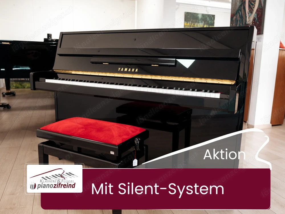 *Aktion* Yamaha Silent Klavier, b1, schwarz poliert. Kostenlose Lieferung in ganz Vorarlberg(*)