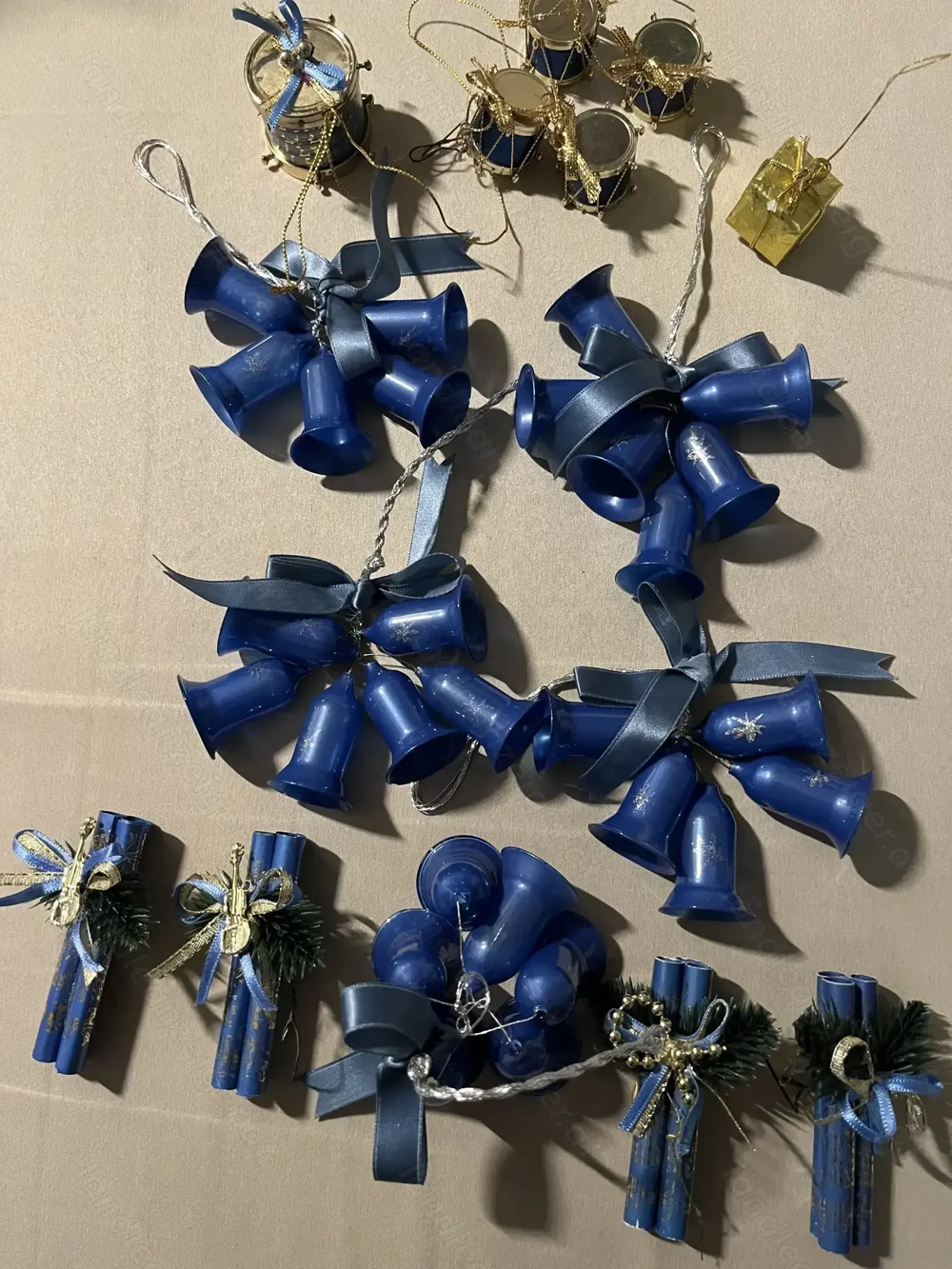 Weihnachtsschmuck 15 tlg. blau