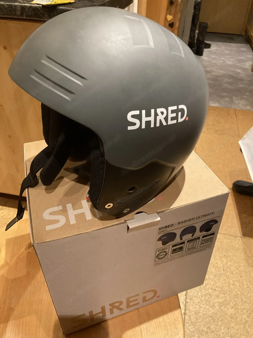 Shred Race-Helm grau, Größe M-L