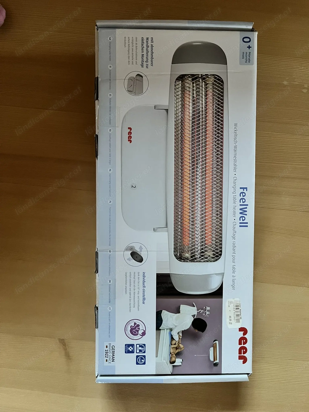 Wärmelampe Wickeltisch