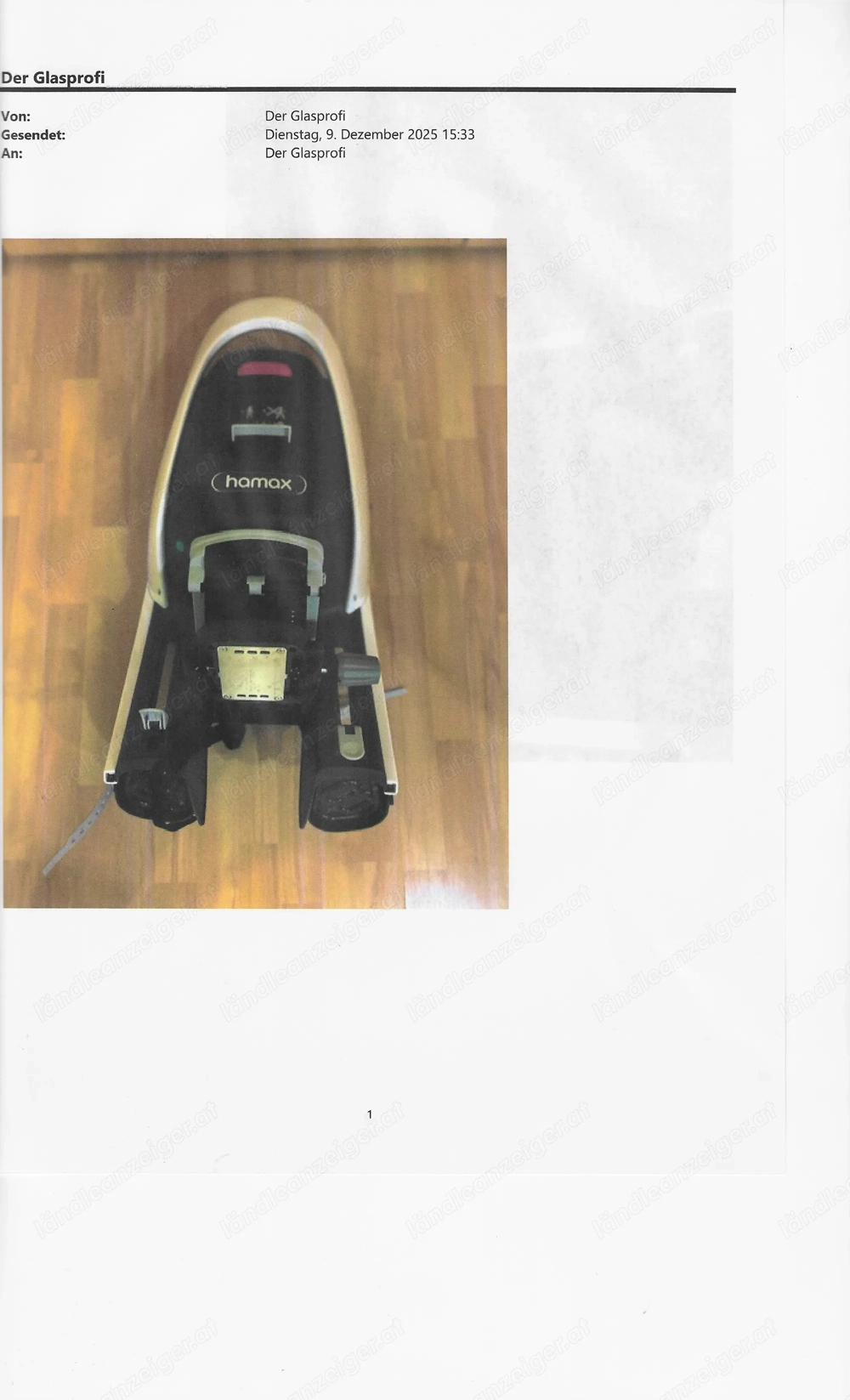 Verkaufe Fahrradsitz für Kinderr ungebraucht