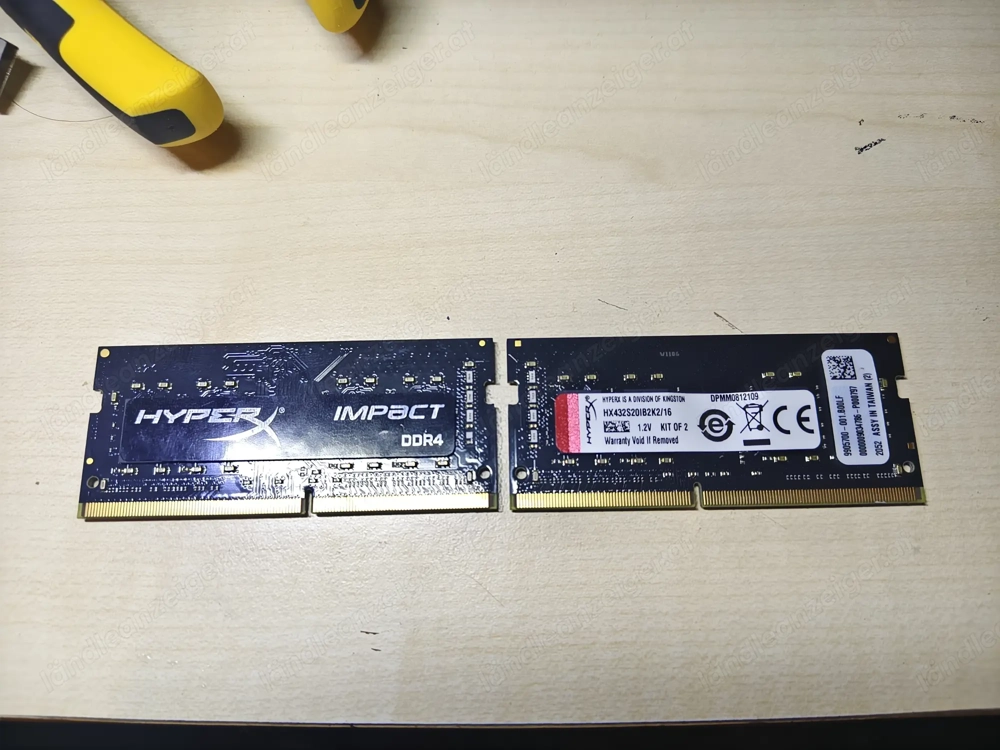 16GB RAM SO DIMM DDR4 3200MHz Kingston Hyper X Impact    