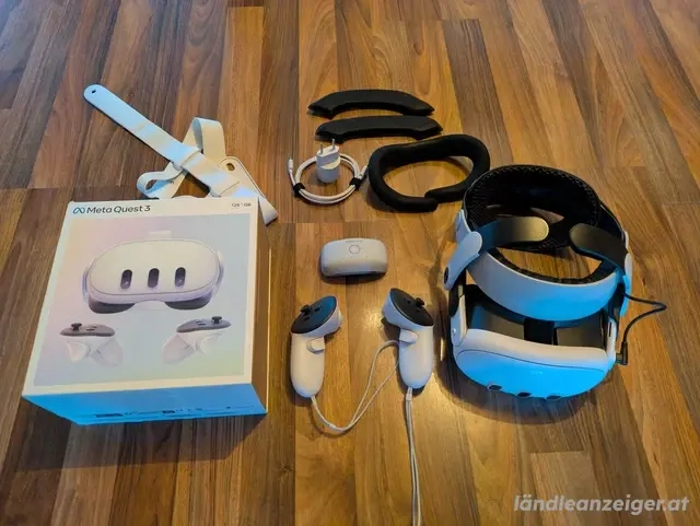 Meta Quest 3 128GB VR-Headset - Weiß mit BoboVR Headstrap und Akku