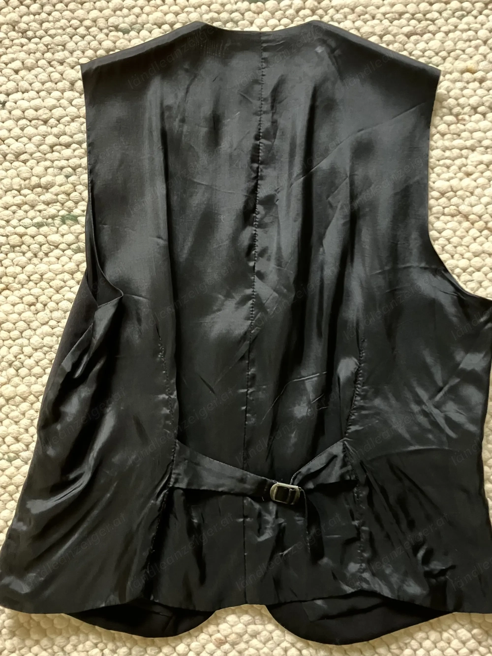 Herrengilet 100% Schurwolle schwarz Gr. 50