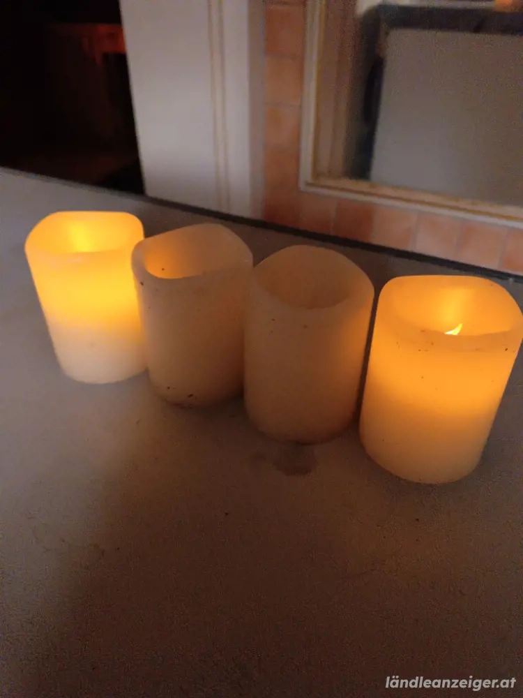 4 Led Kerzen. 7-5 cm