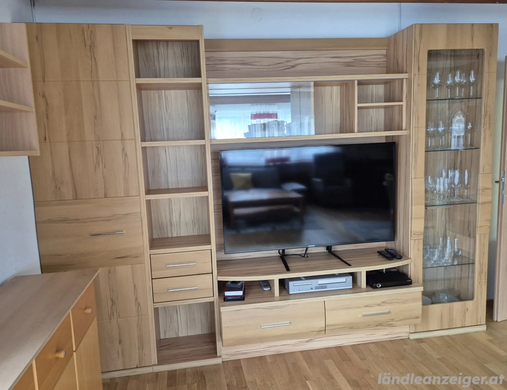 wohnwand braun