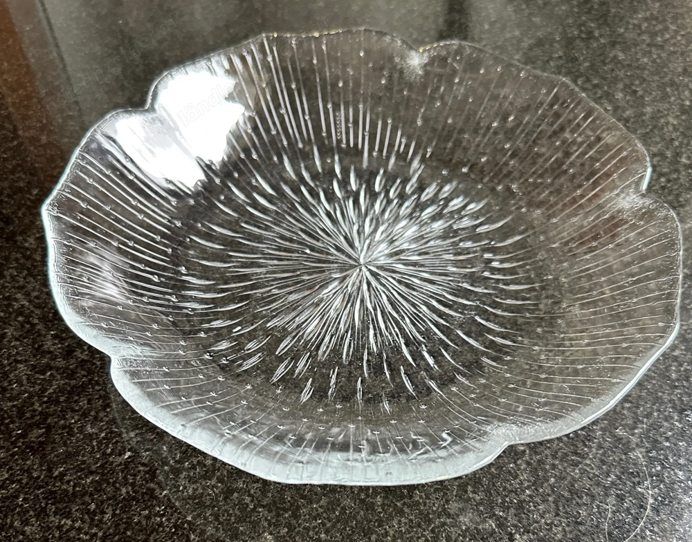 Teller Allzweck Glas Salatteller mit Struktur - 8 Stück