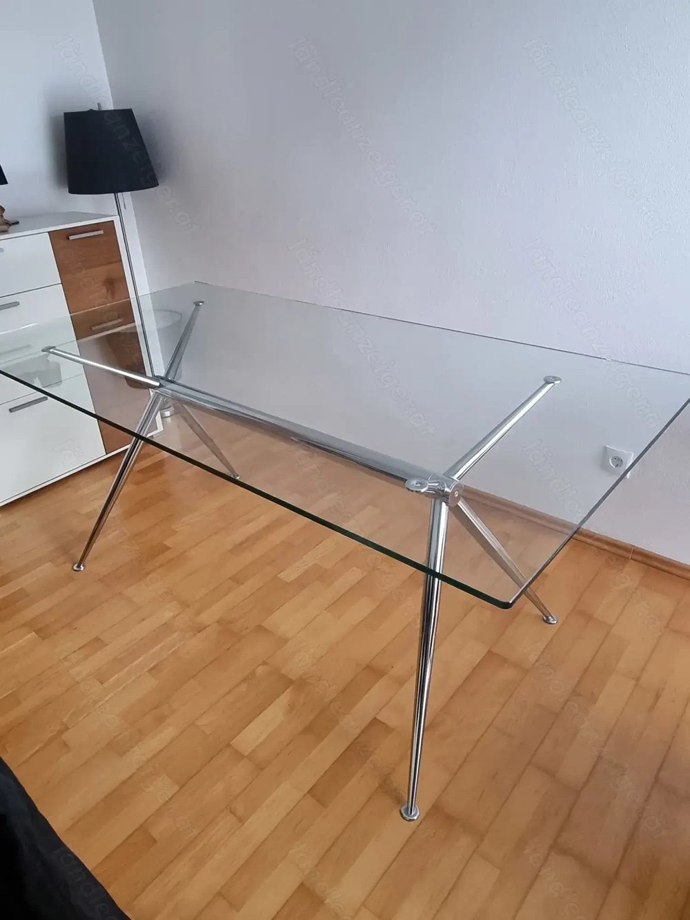 Esstisch Glas Design 180x90x77 cm