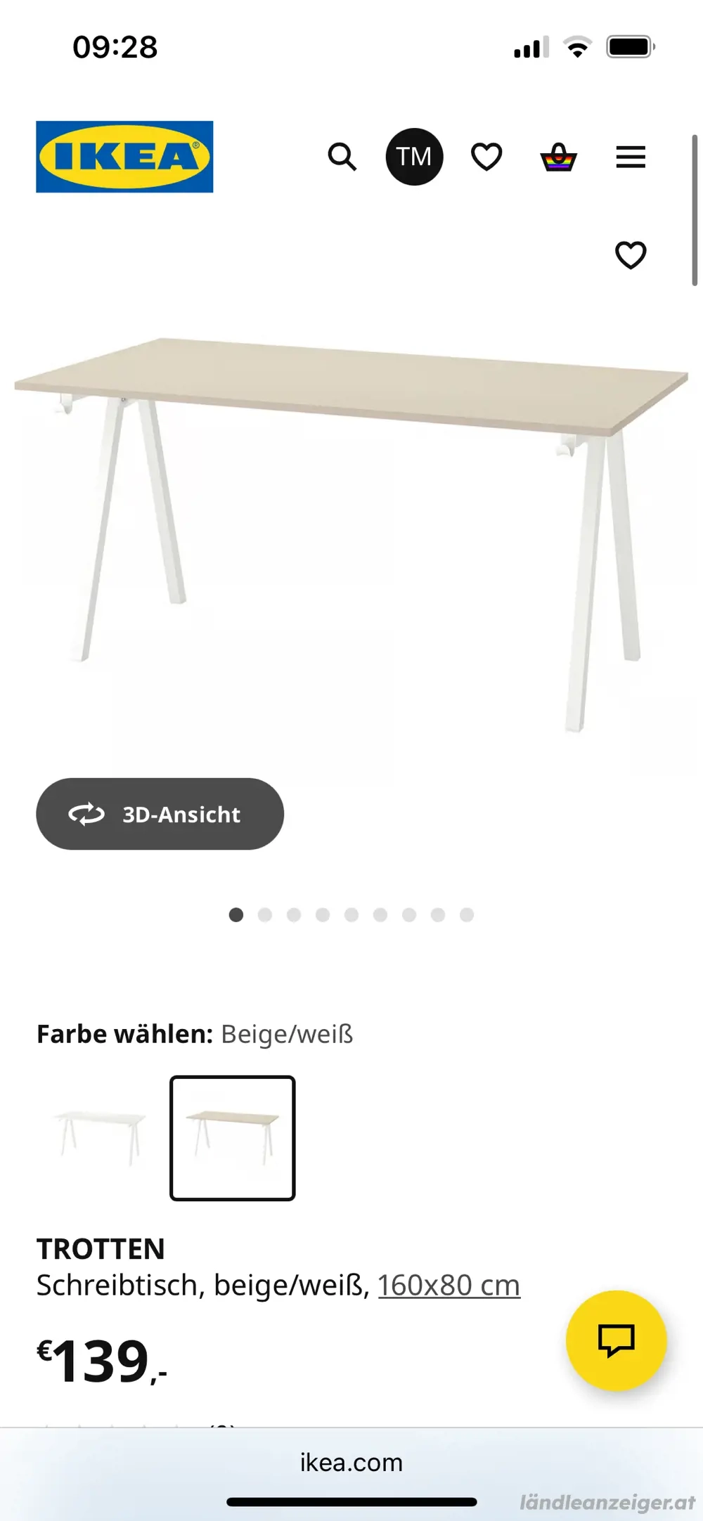 Ikea Schreibtisch Trotten NEU