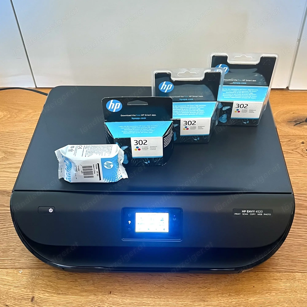 HP Envy 4520 WiFi Drucker, Scanner, Kopierer mit 4 Patronen