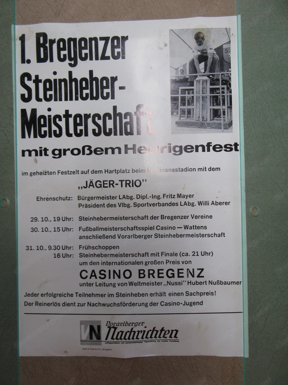 Bregenz - 1. Steinheber Meisterschaft 70er Jahre Plakat - Jäger Trio 