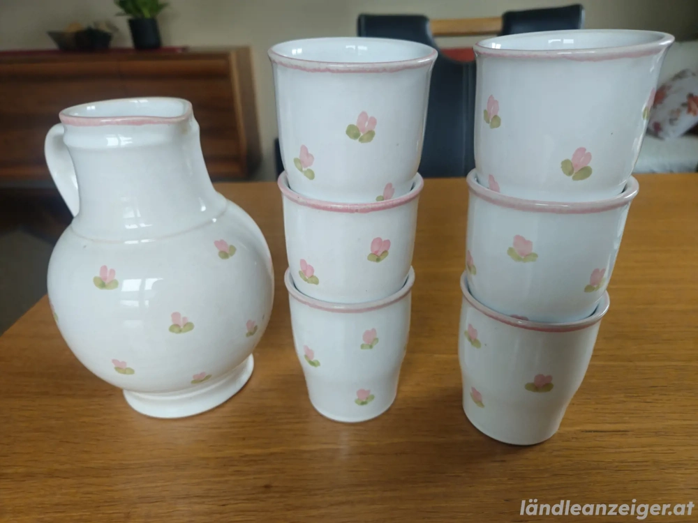 Gelegenheit -Mostkrug mit 6 Bechern 