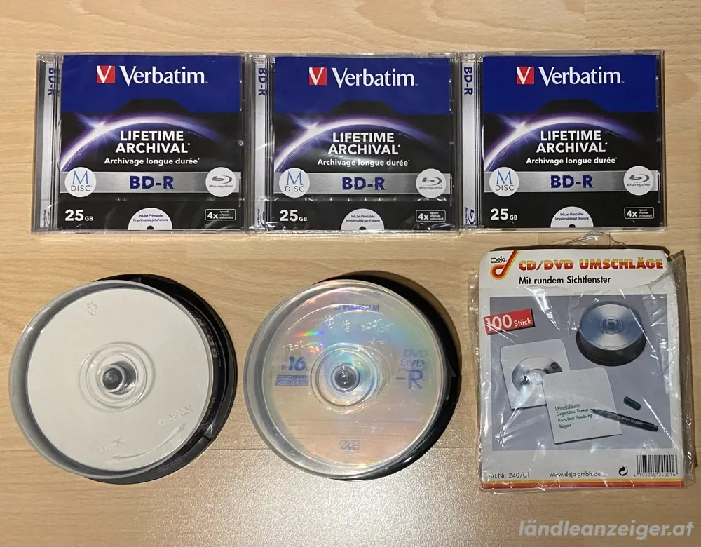 Blu-ray DVD-Rohlinge & CD DVD-Umschläge