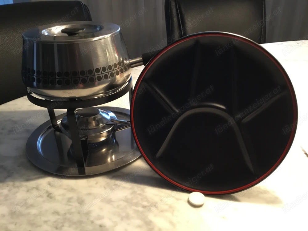 Fondue Topf ( Fa. Sigg) NC mit Brenner 6Teller