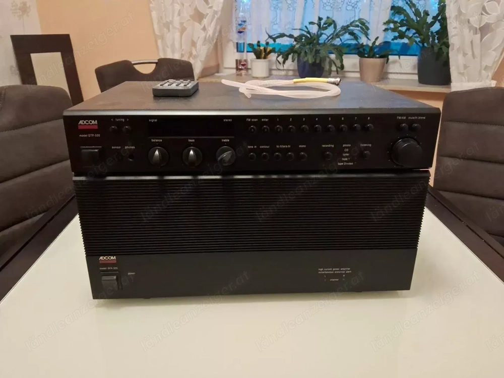 ADCOM GTP 500 Tuner   Vorverstärker + GFA 555 Endstufe 2x 200W