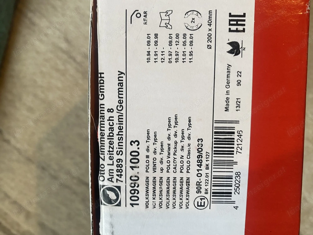 Neue Zimmermann Bremstrommeln und Bremsbacken Hinterachse für Fabia, Polo, A2 oder Ibiza